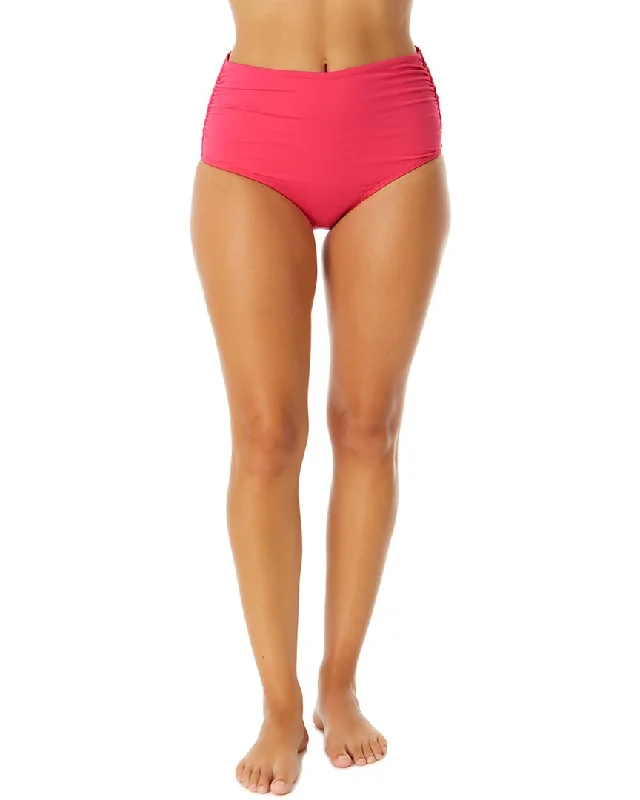 Anne Cole High-Waist Shirred Bikini Bottom