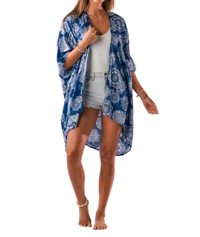 Crater Lake Kimono Cover Up In Blue