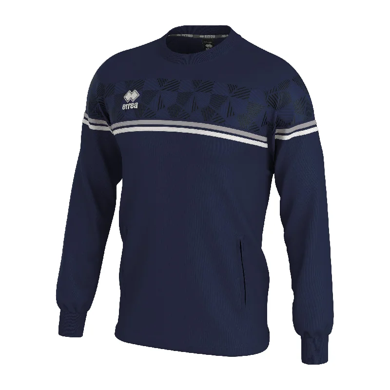 Errea Davis Crew Top (Navy/Grey/White)