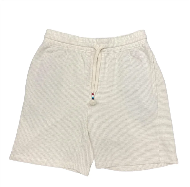 Men's Peach Stripe Short In Natural