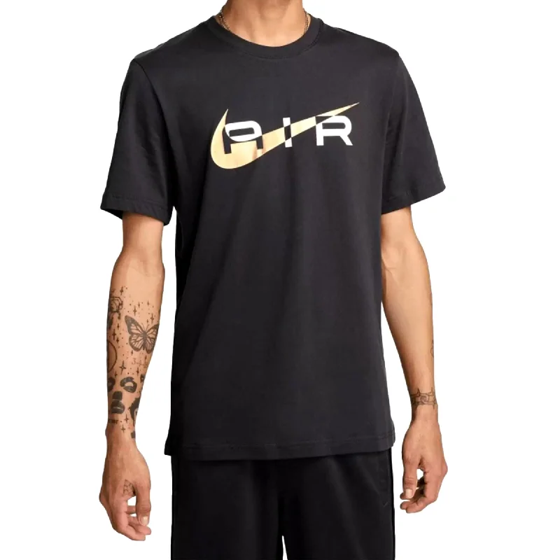 Nike Sportswear Swoosh Air Graphic T-Shirt Black/Gold  FN7704-070 Men's