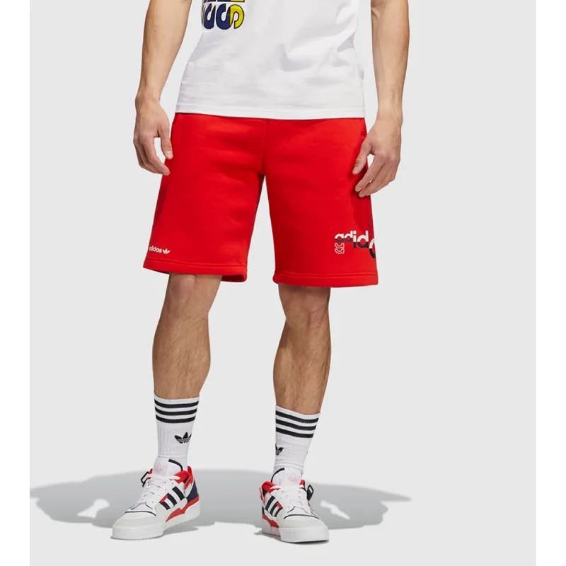 Adidas Logo Play Shorts Red  H31326 Men's