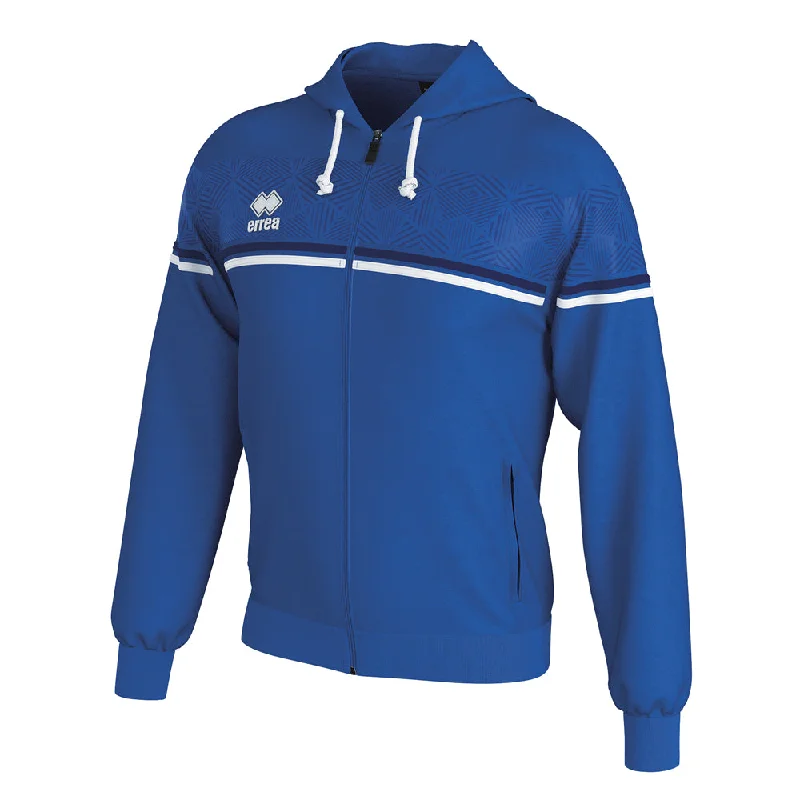 Errea Dragos Full-Zip Hooded Top (Blue/Navy/White)