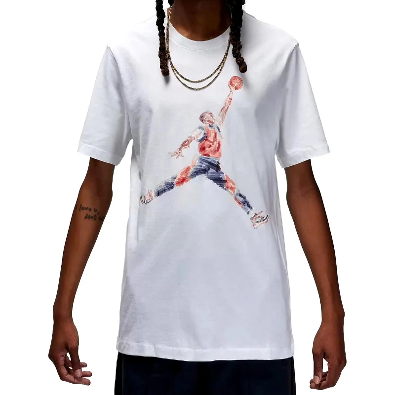 Nike Jordan Brand SS Crew T-Shirt White/Multi Color  FN5980-100 Men's