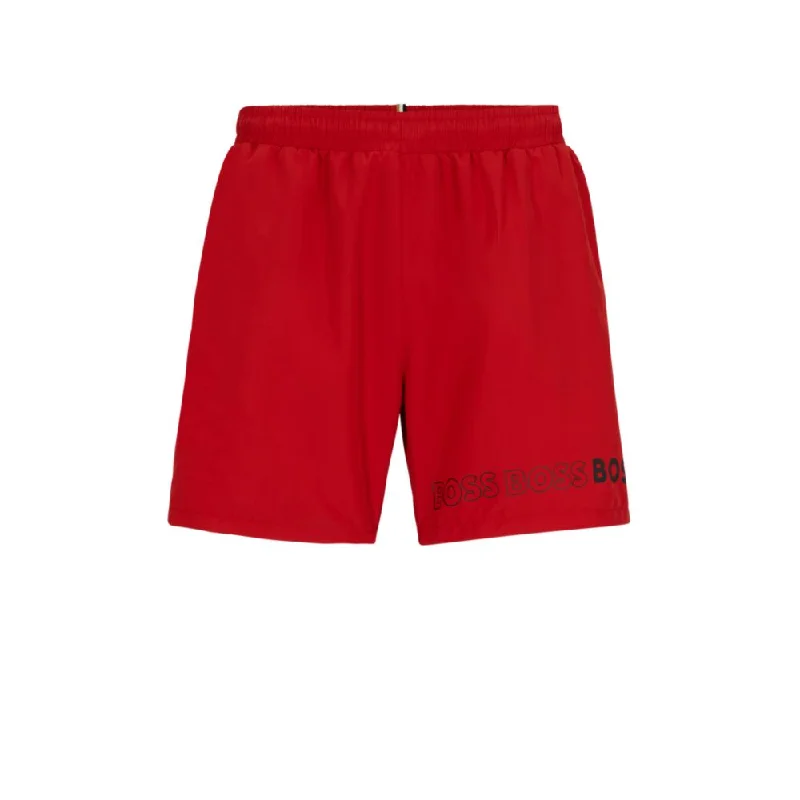 Swim shorts with repeat logos