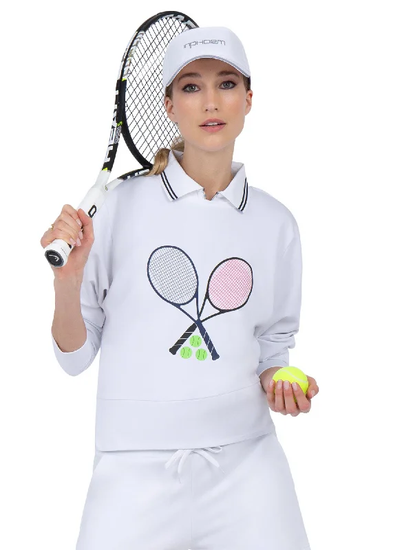 Camila Performance Sweatshirt - Tennis Print