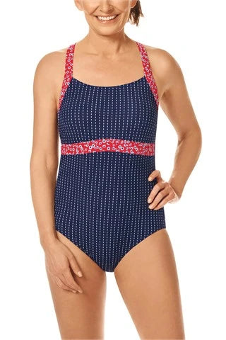 Algarve One-Piece Swimsuit - navy / multi #71700