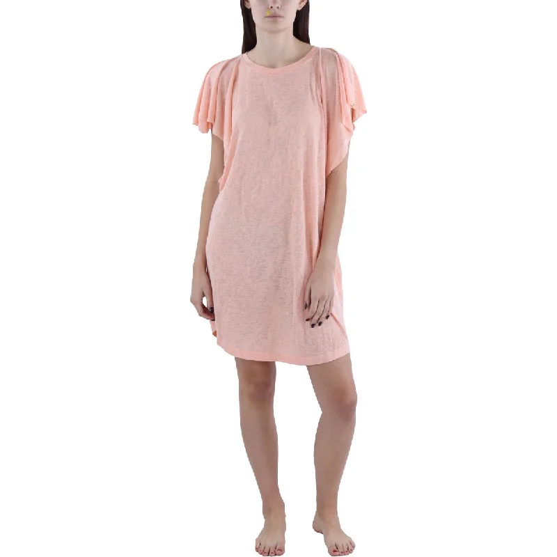 Out For Waves Womens Cut-Out Dress Cover-Up