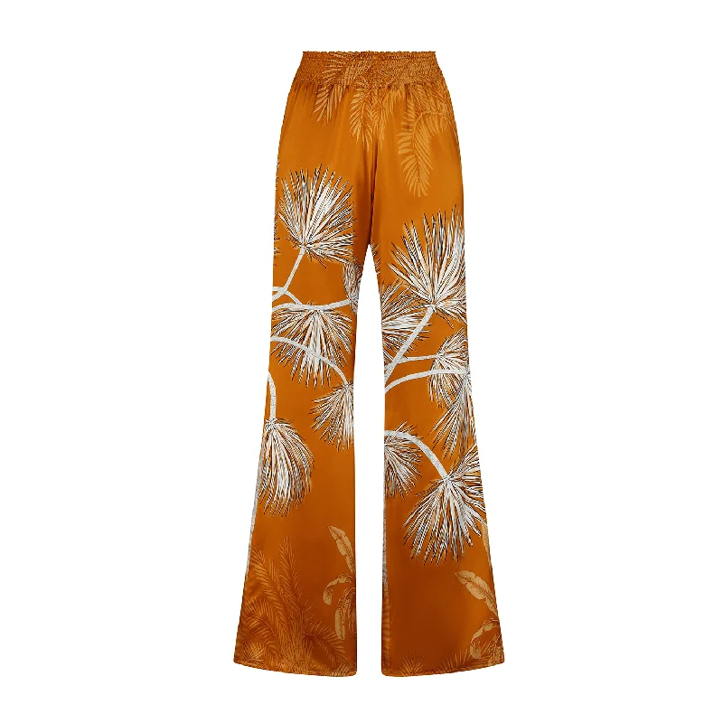 PANTS 100% SILK VILLA ORANGE 495