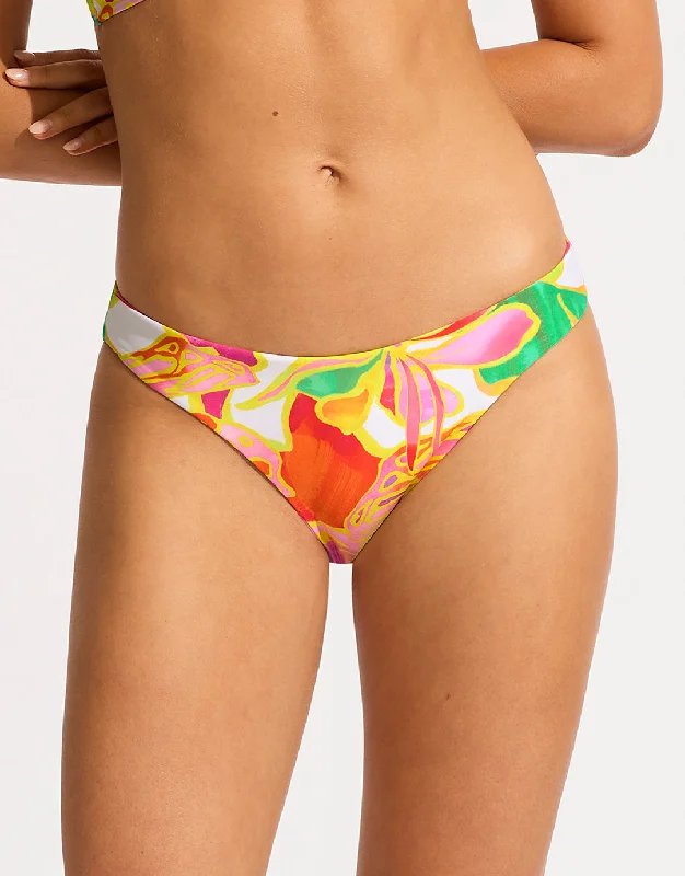 Wonderland Reversible Hipster Bikini Pant - Fuchsia Rose