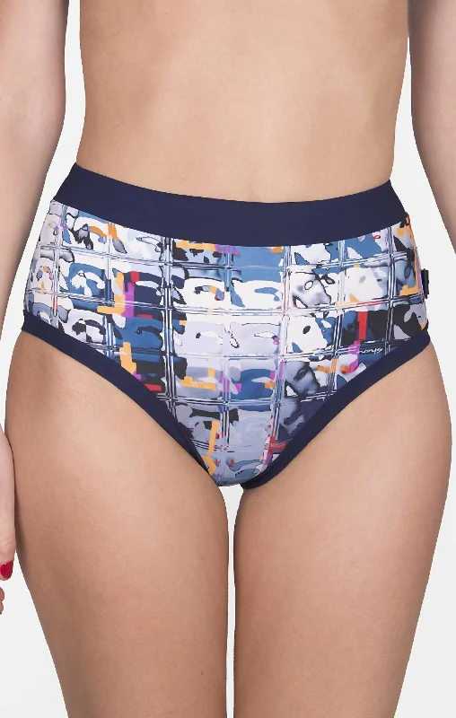 High Waist Bikini Bottom In Print