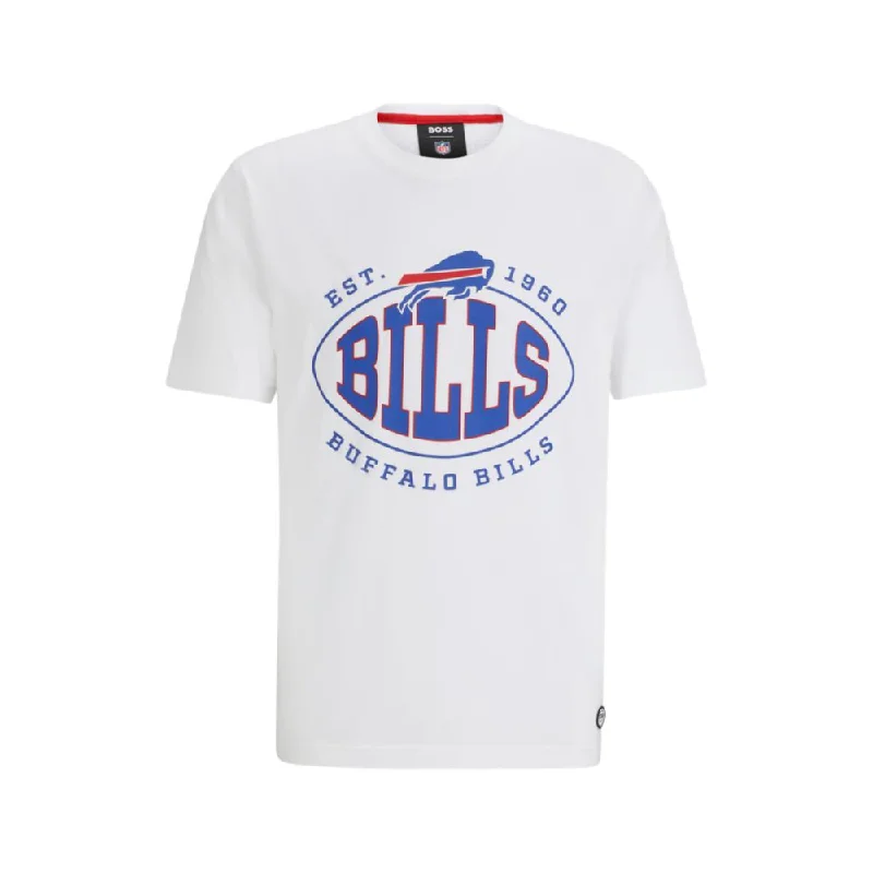 BOSS x NFL stretch-cotton T-shirt with collaborative branding