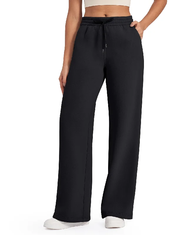 Fleece Lined Drawstring High-Waist Pants 33