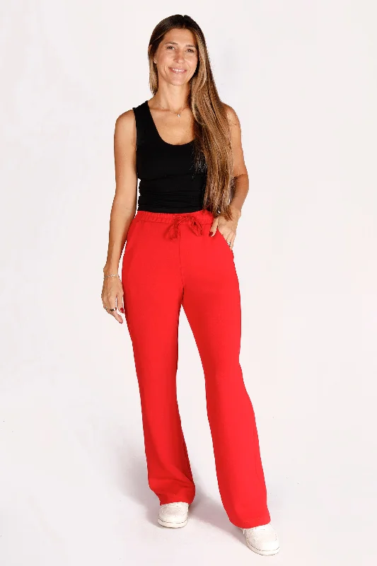 Kelsey Red Straight Leg Pant