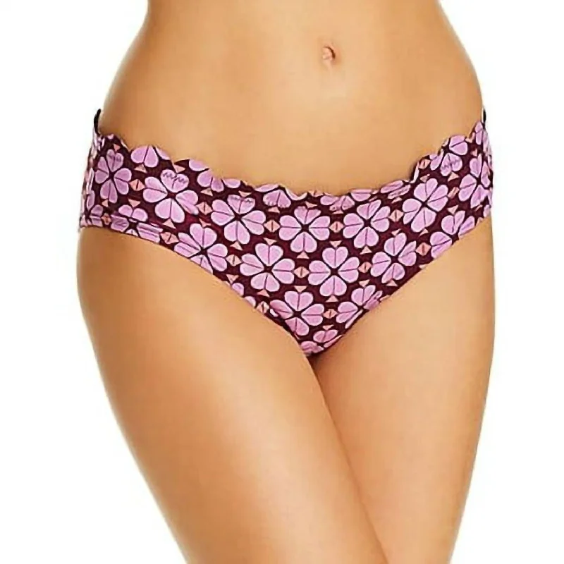 Flower Spade Hipster Bikini In Raisin