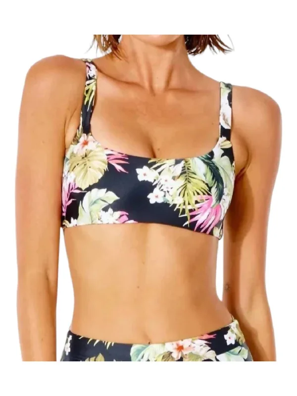 On The Coast Mirage Bikini Top In Black