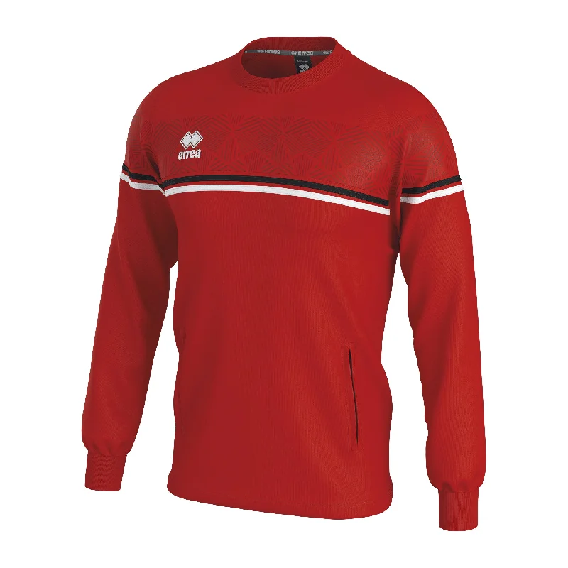 Errea Davis Crew Top (Red/Black/White)