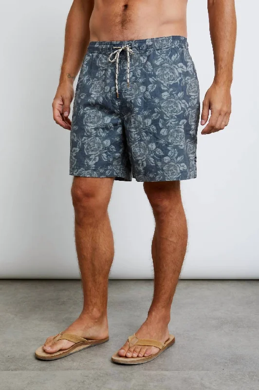 Kian Swim Short In Charcoal Rose