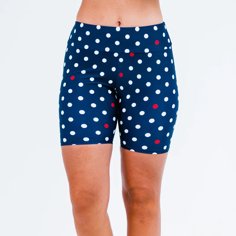 Women's High Waisted Mid-Thigh Swim Shorts - Patterns