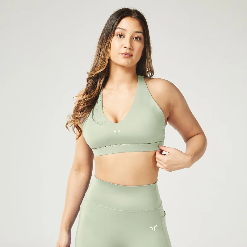 Essential Adjustable Mid Impact Bra - Desert Sage