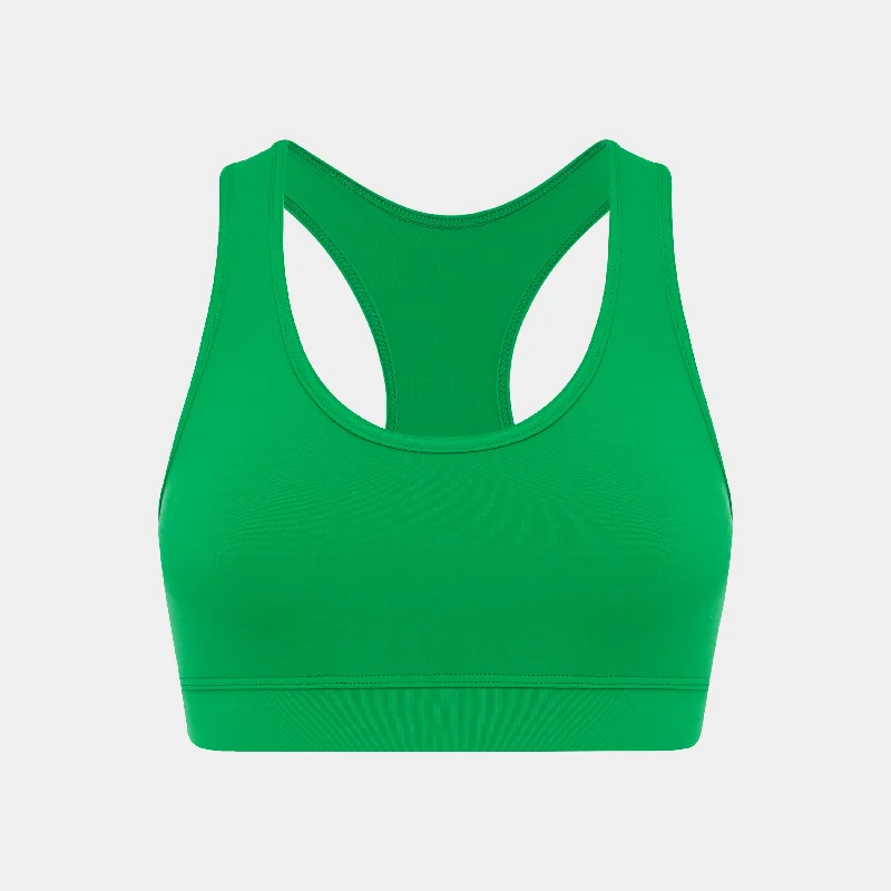 Bella Bustiere- Elevate Sports Bra- Racer Back, Lively Green