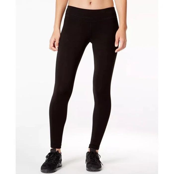 Ideology Women's Stretch Active Leggings Black Size Small